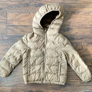 Uniqlo, Lightweight Puffer Jacket, Tan, Size 3-4